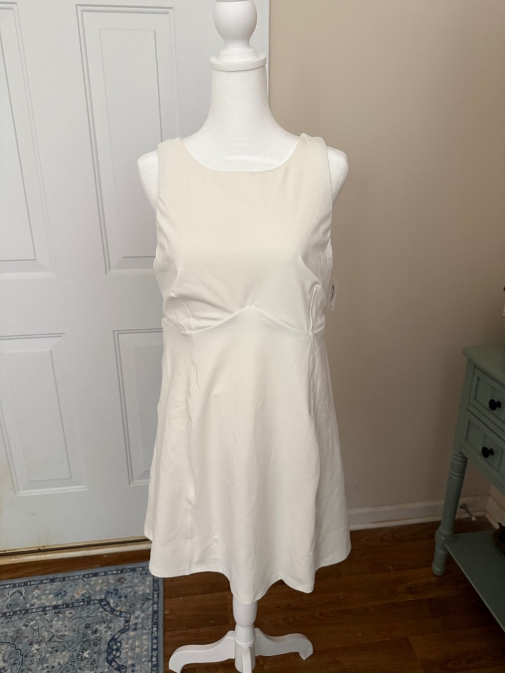 Adore Me White Active Dress, Built-In Shorts Crisscross Back, Size 1X, NWT
